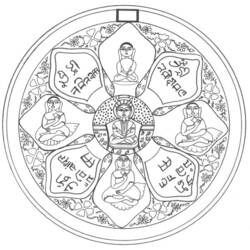 Dibujo para colorear: Mitología hindú: Buda (Dioses y diosas) #89517 - Dibujos para Colorear e Imprimir Gratis