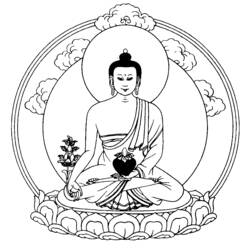 Dibujo para colorear: Mitología hindú: Buda (Dioses y diosas) #89522 - Dibujos para Colorear e Imprimir Gratis