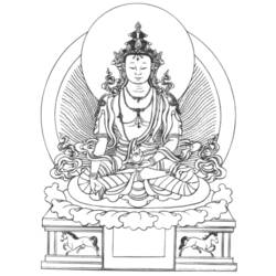 Dibujo para colorear: Mitología hindú: Buda (Dioses y diosas) #89541 - Dibujos para Colorear e Imprimir Gratis