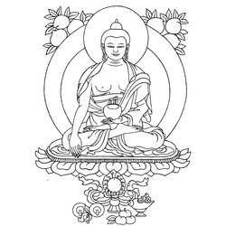 Dibujo para colorear: Mitología hindú: Buda (Dioses y diosas) #89551 - Dibujos para Colorear e Imprimir Gratis
