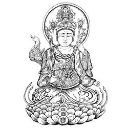 Dibujo para colorear: Mitología hindú: Buda (Dioses y diosas) #89558 - Dibujos para Colorear e Imprimir Gratis