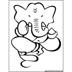 Dibujo para colorear: Mitología hindú: Ganesh (Dioses y diosas) #96858 - Dibujos para Colorear e Imprimir Gratis