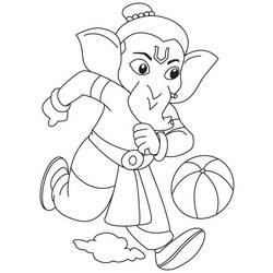 Dibujo para colorear: Mitología hindú: Ganesh (Dioses y diosas) #96913 - Dibujos para Colorear e Imprimir Gratis