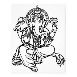 Dibujo para colorear: Mitología hindú: Ganesh (Dioses y diosas) #96917 - Dibujos para Colorear e Imprimir Gratis