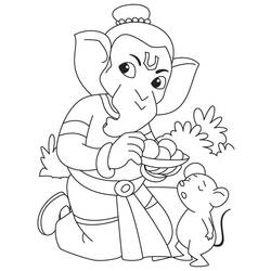 Dibujo para colorear: Mitología hindú: Ganesh (Dioses y diosas) #96922 - Dibujos para Colorear e Imprimir Gratis