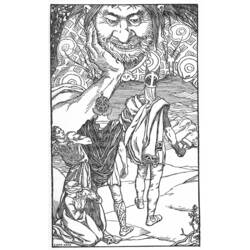 Dibujo para colorear: Mitología nórdica (Dioses y diosas) #110447 - Dibujos para Colorear e Imprimir Gratis