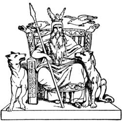 Dibujo para colorear: Mitología nórdica (Dioses y diosas) #110465 - Dibujos para Colorear e Imprimir Gratis