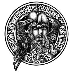 Dibujo para colorear: Mitología nórdica (Dioses y diosas) #110503 - Dibujos para Colorear e Imprimir Gratis