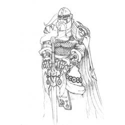 Dibujo para colorear: Mitología nórdica (Dioses y diosas) #110520 - Dibujos para Colorear e Imprimir Gratis