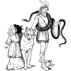 Dibujo para colorear: Mitología nórdica (Dioses y diosas) #110823 - Dibujos para Colorear e Imprimir Gratis