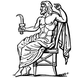 Dibujo para colorear: Mitología romana (Dioses y diosas) #110149 - Dibujos para Colorear e Imprimir Gratis