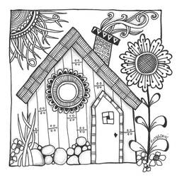 Dibujo para colorear: Cabaña (Edificios y Arquitectura) #169924 - Dibujos para Colorear e Imprimir Gratis