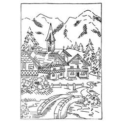 Dibujo para colorear: Cabaña (Edificios y Arquitectura) #169937 - Dibujos para Colorear e Imprimir Gratis