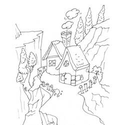 Dibujo para colorear: Cabaña (Edificios y Arquitectura) #169944 - Dibujos para Colorear e Imprimir Gratis