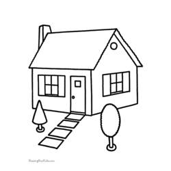 Dibujo para colorear: Casa (Edificios y Arquitectura) #64623 - Dibujos para Colorear e Imprimir Gratis