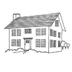 Dibujo para colorear: Casa (Edificios y Arquitectura) #64632 - Dibujos para Colorear e Imprimir Gratis