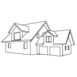 Dibujo para colorear: Casa (Edificios y Arquitectura) #64640 - Dibujos para Colorear e Imprimir Gratis