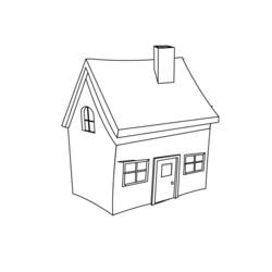 Dibujo para colorear: Casa (Edificios y Arquitectura) #64662 - Dibujos para Colorear e Imprimir Gratis