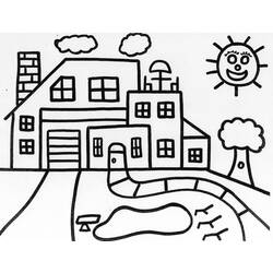 Dibujo para colorear: Casa (Edificios y Arquitectura) #64675 - Dibujos para Colorear e Imprimir Gratis