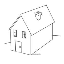 Dibujo para colorear: Casa (Edificios y Arquitectura) #64678 - Dibujos para Colorear e Imprimir Gratis