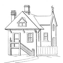 Dibujo para colorear: Casa (Edificios y Arquitectura) #64731 - Dibujos para Colorear e Imprimir Gratis
