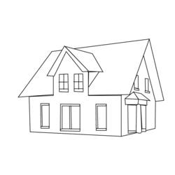 Dibujo para colorear: Casa (Edificios y Arquitectura) #64738 - Dibujos para Colorear e Imprimir Gratis