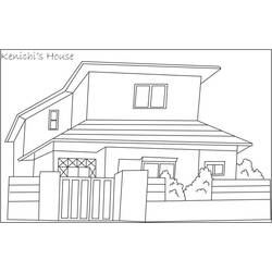 Dibujo para colorear: Casa (Edificios y Arquitectura) #64739 - Dibujos para Colorear e Imprimir Gratis