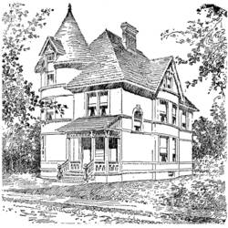 Dibujo para colorear: Casa (Edificios y Arquitectura) #64742 - Dibujos para Colorear e Imprimir Gratis