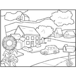 Dibujo para colorear: Casa (Edificios y Arquitectura) #64752 - Dibujos para Colorear e Imprimir Gratis