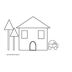 Dibujo para colorear: Casa (Edificios y Arquitectura) #64756 - Dibujos para Colorear e Imprimir Gratis