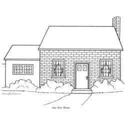 Dibujo para colorear: Casa (Edificios y Arquitectura) #64761 - Dibujos para Colorear e Imprimir Gratis