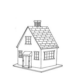 Dibujo para colorear: Casa (Edificios y Arquitectura) #64792 - Dibujos para Colorear e Imprimir Gratis