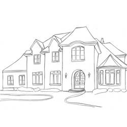 Dibujo para colorear: Casa (Edificios y Arquitectura) #66443 - Dibujos para Colorear e Imprimir Gratis