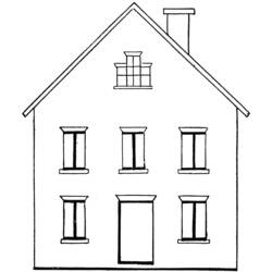 Dibujo para colorear: Casa (Edificios y Arquitectura) #66447 - Dibujos para Colorear e Imprimir Gratis