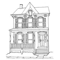 Dibujo para colorear: Casa (Edificios y Arquitectura) #66451 - Dibujos para Colorear e Imprimir Gratis