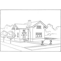 Dibujo para colorear: Casa (Edificios y Arquitectura) #66452 - Dibujos para Colorear e Imprimir Gratis