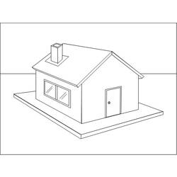 Dibujo para colorear: Casa (Edificios y Arquitectura) #66453 - Dibujos para Colorear e Imprimir Gratis