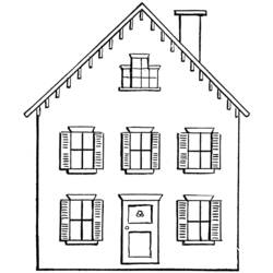 Dibujo para colorear: Casa (Edificios y Arquitectura) #66458 - Dibujos para Colorear e Imprimir Gratis
