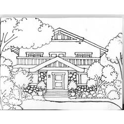 Dibujo para colorear: Casa (Edificios y Arquitectura) #66459 - Dibujos para Colorear e Imprimir Gratis