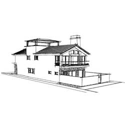 Dibujo para colorear: Casa (Edificios y Arquitectura) #66467 - Dibujos para Colorear e Imprimir Gratis