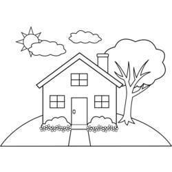 Dibujo para colorear: Casa (Edificios y Arquitectura) #66482 - Dibujos para Colorear e Imprimir Gratis