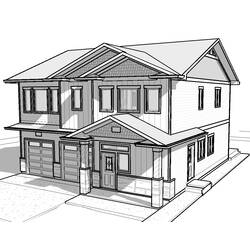 Dibujo para colorear: Casa (Edificios y Arquitectura) #66531 - Dibujos para Colorear e Imprimir Gratis
