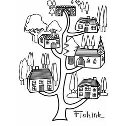 Dibujo para colorear: Casa del árbol (Edificios y Arquitectura) #66071 - Dibujos para Colorear e Imprimir Gratis