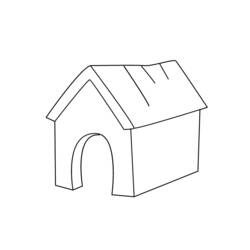 Dibujo para colorear: Caseta del perro (Edificios y Arquitectura) #62338 - Dibujos para Colorear e Imprimir Gratis