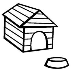 Dibujo para colorear: Caseta del perro (Edificios y Arquitectura) #62341 - Dibujos para Colorear e Imprimir Gratis