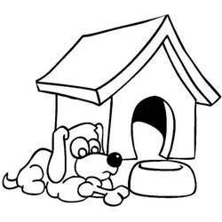 Dibujo para colorear: Caseta del perro (Edificios y Arquitectura) #62342 - Dibujos para Colorear e Imprimir Gratis