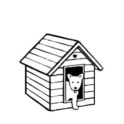 Dibujo para colorear: Caseta del perro (Edificios y Arquitectura) #62343 - Dibujos para Colorear e Imprimir Gratis