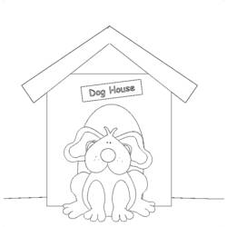 Dibujo para colorear: Caseta del perro (Edificios y Arquitectura) #62348 - Dibujos para Colorear e Imprimir Gratis