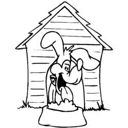 Dibujo para colorear: Caseta del perro (Edificios y Arquitectura) #62351 - Dibujos para Colorear e Imprimir Gratis