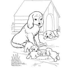 Dibujo para colorear: Caseta del perro (Edificios y Arquitectura) #62367 - Dibujos para Colorear e Imprimir Gratis